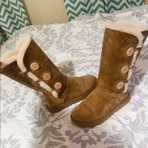 Brown button up fuzzy ugg boots! :)